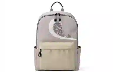 马莎兰缇 学生潮流通勤休闲大容量简约耐磨防泼水 尼龙布 电脑包书包背包双肩包 大号 男女同款情侣款 灰色