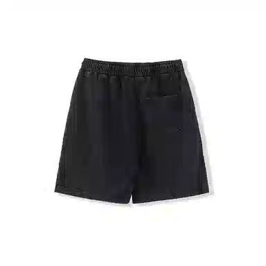 我是大卫 纯色基础百搭抽绳直筒休闲短裤 男女同款 深灰色