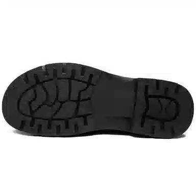 法派 头层牛皮 纯色简约舒适气质通勤商务轻便 休闲鞋 男款 黑色