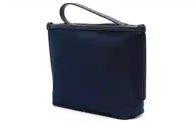 Bally Bar Logo Canvas Clutch Navy