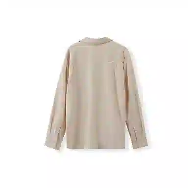 我是大卫 气质柔软亲肤透气轻商务通勤纯色尖领长袖衬衫 男女同款