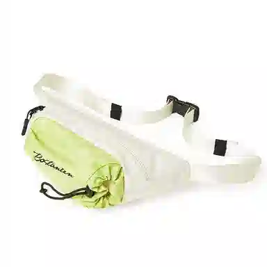 波斯丹顿 单肩包撞色斜挎包骑行挎包学生背包胸包腰包 小号 织物 男款 米白配绿