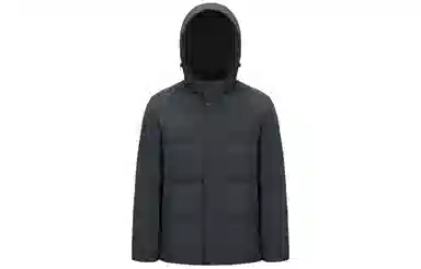 波司登 纯色字母可脱卸帽中长款羽绒服 男款