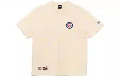New Era x MLB Chicago Cubs Letter Print Tee Ivory
