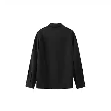 我是大卫 纯色透气百搭通勤单排扣长袖衬衫 男女同款