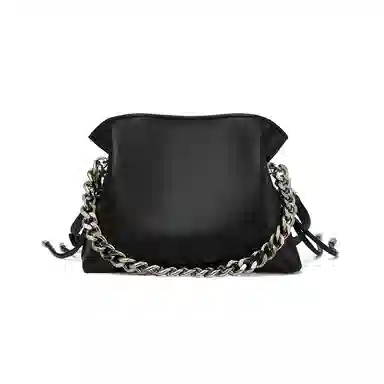 红蜻蜓 高级通勤百搭 二层牛皮 斜挎包 常规 女款 奶杏色/黑色