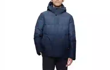 波司登 纯色字母可脱卸帽中长款羽绒服 男款