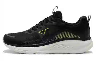 特步 舒适防滑耐磨 低帮 休闲跑步鞋 男款 黑黄绿