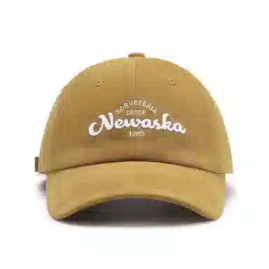 山一丸 磨毛黑色大头围字母立体刺绣棒球帽软顶弯檐防晒 棉 鸭舌帽 男女同款情侣款