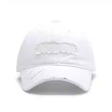 山一丸 字母贴布刺绣大头围弯檐透气 棉 鸭舌帽 男女同款情侣款