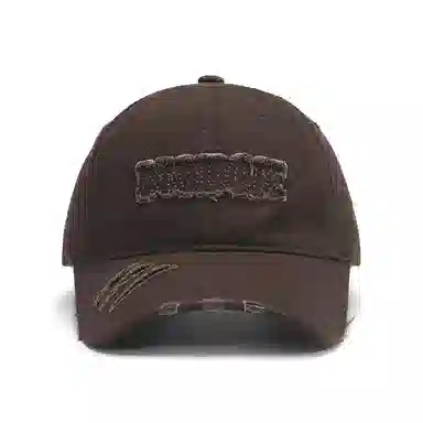 山一丸 字母贴布刺绣大头围弯檐透气 棉 鸭舌帽 男女同款情侣款