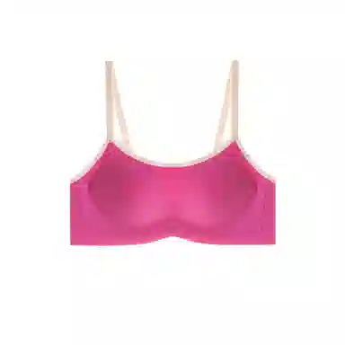 内在密码 撞色多巴胺无痕内衣女粉色固定杯垫收副乳防下垂小胸聚拢显大胸罩套装