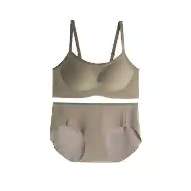 内在密码 撞色多巴胺无痕内衣女粉色固定杯垫收副乳防下垂小胸聚拢显大胸罩套装