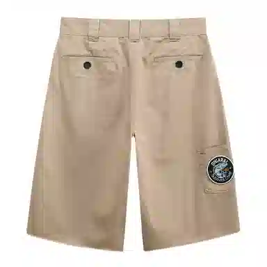 鬼洗 中腰宽松纯色简约工装短裤 男款