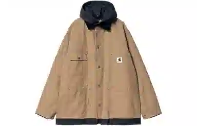 Sacai x Carhartt WIP Reversible Hooded Jacket Khaki