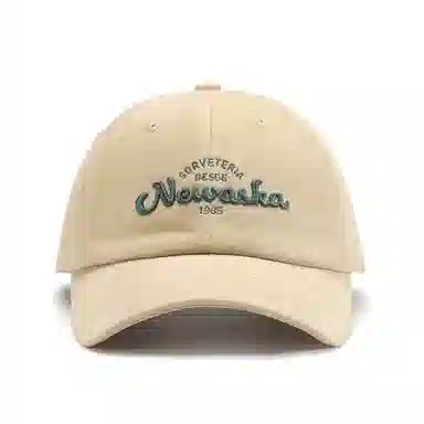 山一丸 磨毛黑色大头围字母立体刺绣棒球帽软顶弯檐防晒 棉 鸭舌帽 男女同款情侣款