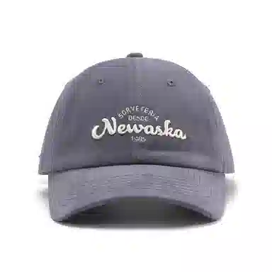 山一丸 磨毛黑色大头围字母立体刺绣棒球帽软顶弯檐防晒 棉 鸭舌帽 男女同款情侣款