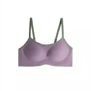 内在密码 撞色多巴胺无痕内衣女粉色固定杯垫收副乳防下垂小胸聚拢显大胸罩套装