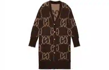 GUCCI Gg Mohair Wool Long Cardigan V