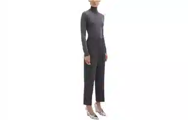THEORY High-Waist Straight-Leg Pant In Good Wool