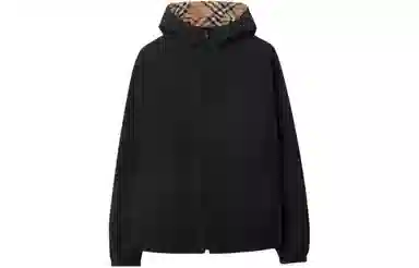 Burberry Equestrian Logo Check Hooded Jacket