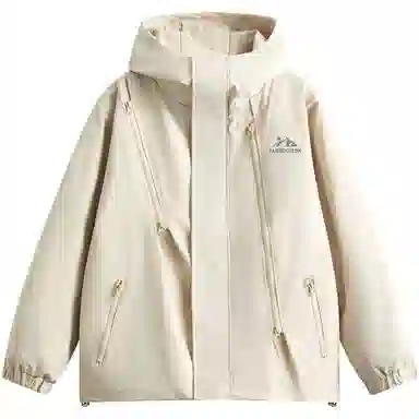 帕丁顿熊 复古高街废土机能风连帽三合一可拆卸内胆防风冲锋夹克外套 男女同款