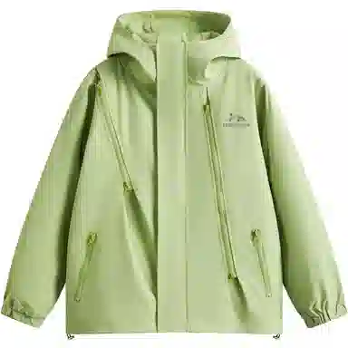 帕丁顿熊 复古高街废土机能风连帽三合一可拆卸内胆防风冲锋夹克外套 男女同款