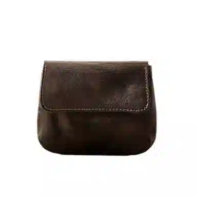 后步 小众不撞款简约复古多功能轻薄休闲日常个性 头层牛皮 零钱包 男女同款情侣款 多色