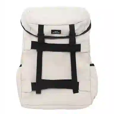 行途 简约休闲大容量 尼龙 双肩包 男女同款情侣款 黑色/酒红色/白色