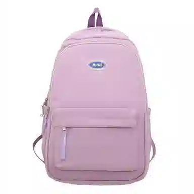 行途 大学生百搭日系高中生韩版中学生少年感 女款 尼龙 双肩包 黑色/蓝色/白色/紫色