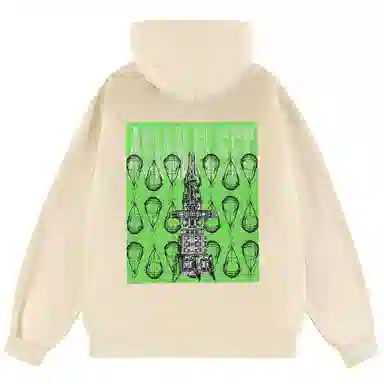 三体 美式百搭印花连帽卫衣 男女同款