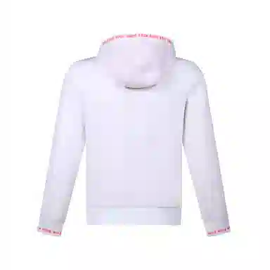 HUGO BOSS Logo Embroidered Hoodie Jacket White