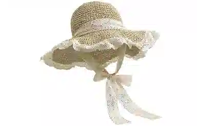 优幽兰 大头围防紫外线显脸小户外旅行小众设计感甜美大帽檐氛围感穿搭 草编 防晒帽 女款