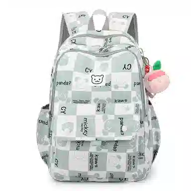 行途 书包初中生卡通印花大容量背包高中生大学生 双肩包 女款 尼龙布 多色