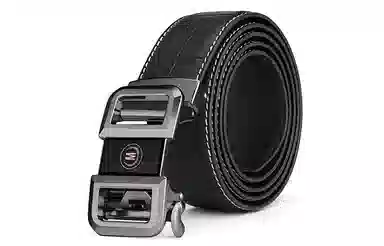 马莎兰缇 中国风印花超薄 纯色自动扣皮带 皮带组合套装 代写贺卡高档礼盒 头层牛皮 钱包 常规 男款 黑色