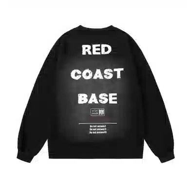 三体 复古字母印花宽松休闲渐变重磅卫衣 男女同款