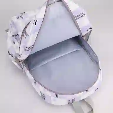 行途 书包初中生卡通印花大容量背包高中生大学生 双肩包 女款 尼龙布 多色