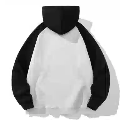 三体 文明问题系列连帽套头拼接撞色字母印花休闲宽松重磅卫衣 男女同款