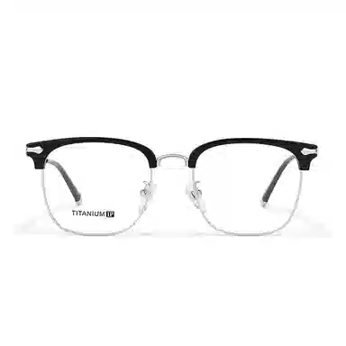 【联系客服可配度数】 佐川 时尚商务半框 潮酷学生近视框 个性前卫素颜神器眼 纯钛 眉毛框/眉线框 光学镜架 男女同款情侣款