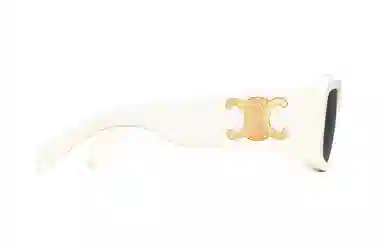 Celine Rectangular White Sunglasses