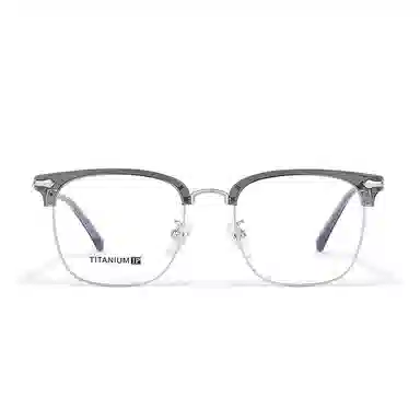 【联系客服可配度数】 佐川 时尚商务半框 潮酷学生近视框 个性前卫素颜神器眼 纯钛 眉毛框/眉线框 光学镜架 男女同款情侣款