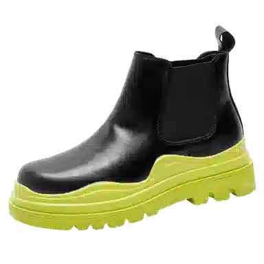 健休 牛剖层革 简约舒适 中筒 马丁靴 男女同款