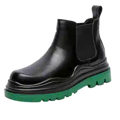 健休 牛剖层革 简约舒适 中筒 马丁靴 男女同款