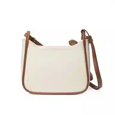 红蜻蜓 高级感简约百搭气质公仔玩偶小众设计通勤包包 牛皮 超纤合成革 单肩斜挎包 女款 米白色