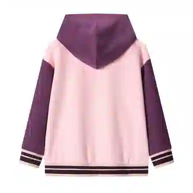 唐狮童装 时尚连帽宽松百搭棒球服 儿童款 桃色