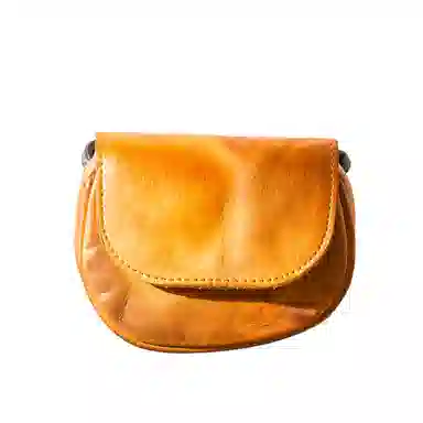 后步 小众不撞款设计复古简约休闲百搭日常通勤 头层植鞣牛皮 零钱包 小号 男女同款情侣款 棕色、咖啡、黄色、黑色