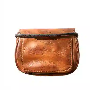 后步 小众不撞款设计复古简约休闲百搭日常通勤 头层植鞣牛皮 零钱包 小号 男女同款情侣款 棕色、咖啡、黄色、黑色