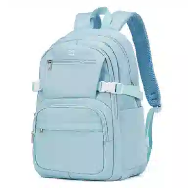 轻骑者 休闲学院风百搭大容量双肩包潮流运动初高中大学生书包电脑背包旅行包 织物 男女同款情侣款  黑色/米白/蓝色/紫色