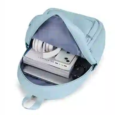 轻骑者 休闲学院风百搭大容量双肩包潮流运动初高中大学生书包电脑背包旅行包 织物 男女同款情侣款  黑色/米白/蓝色/紫色