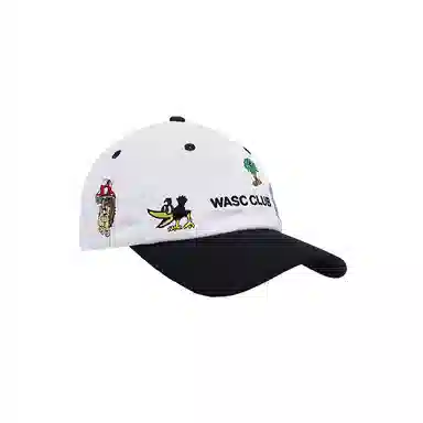 尚先生 趣味动物刺绣黑白拼色春夏韩版休闲软顶 棉 鸭舌帽 男女同款情侣款